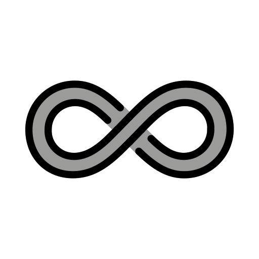Simbolo Dell’infinito as drawn by OpenMoji in 14.0