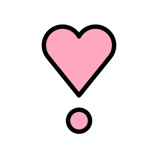 Heart Exclamation as drawn by OpenMoji in 14.0