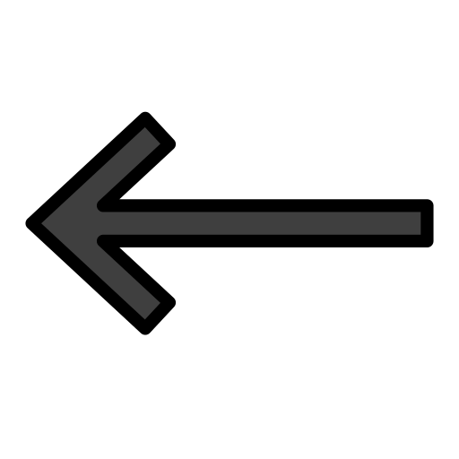 Left Arrow as drawn by OpenMoji in 14.0