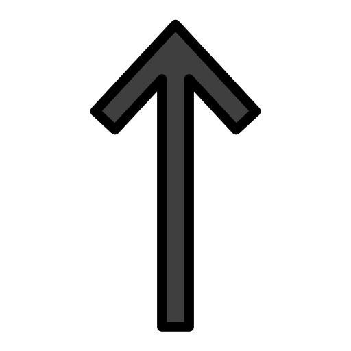 Up Arrow as drawn by OpenMoji in 14.0