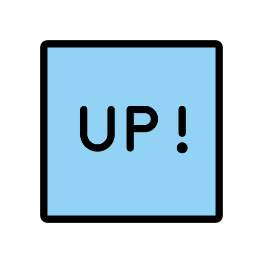 UP! Button as drawn by OpenMoji in 15.0