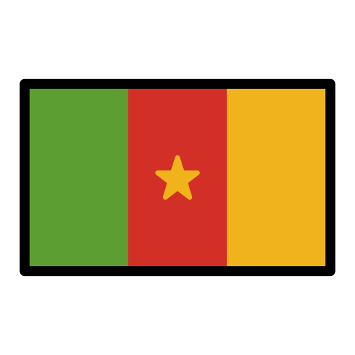 Flag: Cameroon as drawn by OpenMoji in 15.0