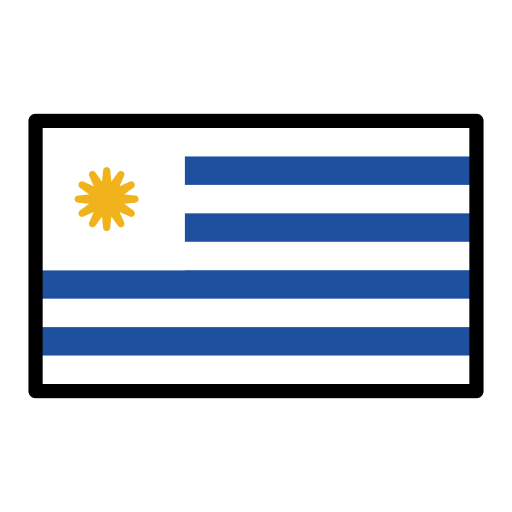 Flag: Uruguay as drawn by OpenMoji in 15.0