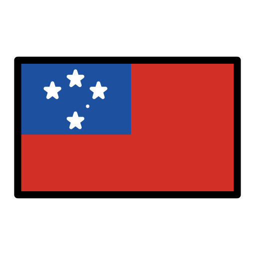 Flag: Samoa as drawn by OpenMoji in 15.0