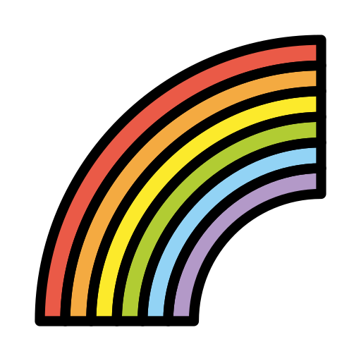 Rainbow as drawn by OpenMoji in 15.0