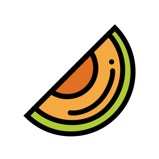Melon as drawn by OpenMoji in 15.0