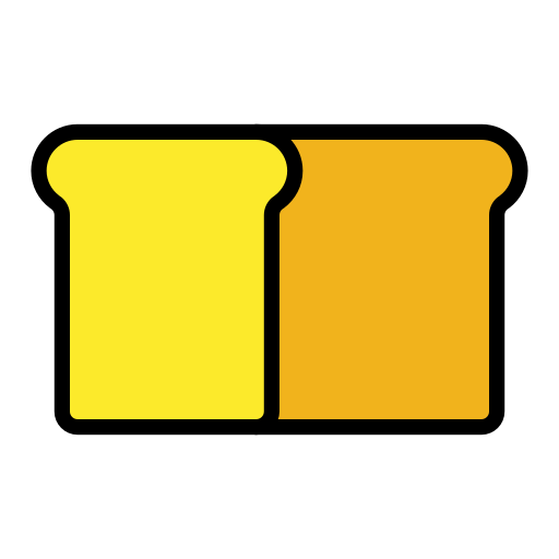 خبز as drawn by OpenMoji in 15.0