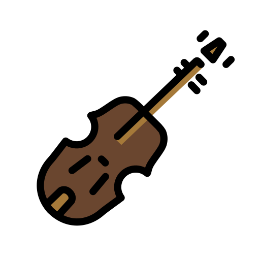 Violin as drawn by OpenMoji in 15.0