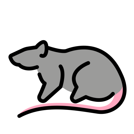 Rat as drawn by OpenMoji in 15.0