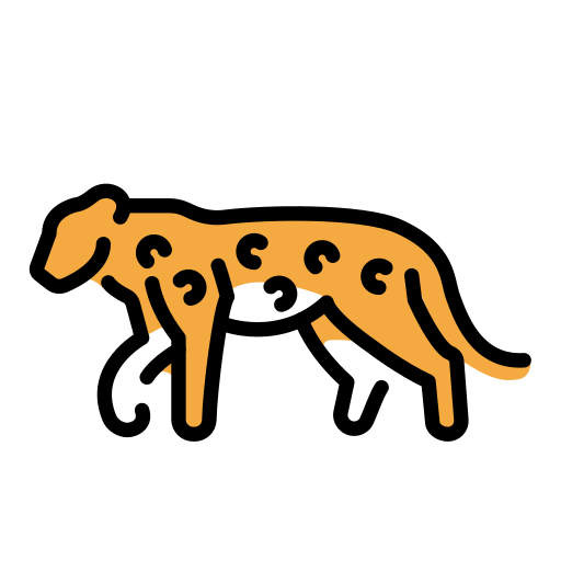 Leopard as drawn by OpenMoji in 15.0