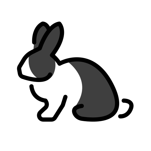 Rabbit as drawn by OpenMoji in 15.0