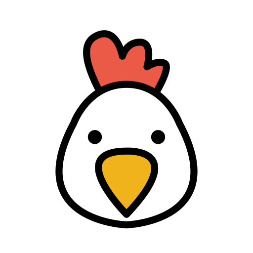 Chicken as drawn by OpenMoji in 15.0