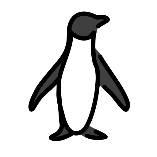 Pinguino as drawn by OpenMoji in 15.0