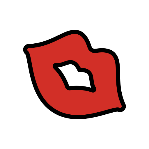 Kiss Mark as drawn by OpenMoji in 15.0