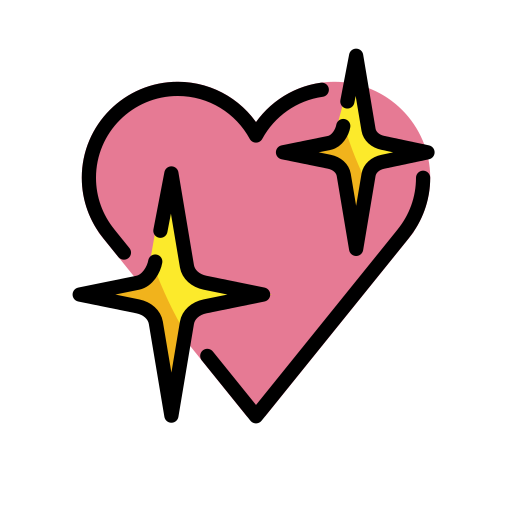 Sparkling Heart as drawn by OpenMoji in 15.0