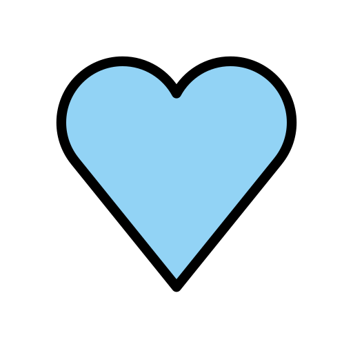 Blue Heart as drawn by OpenMoji in 15.0