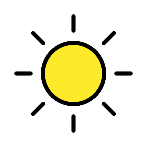 Bright Button as drawn by OpenMoji in 15.0