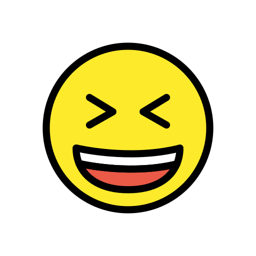 Grinning Squinting Face, the previous design