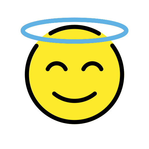 Smiling Face with Halo, the previous design