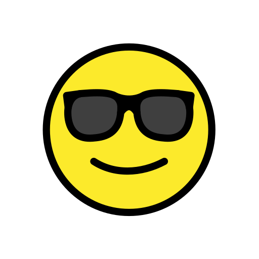 Smiling Face with Sunglasses, the previous design
