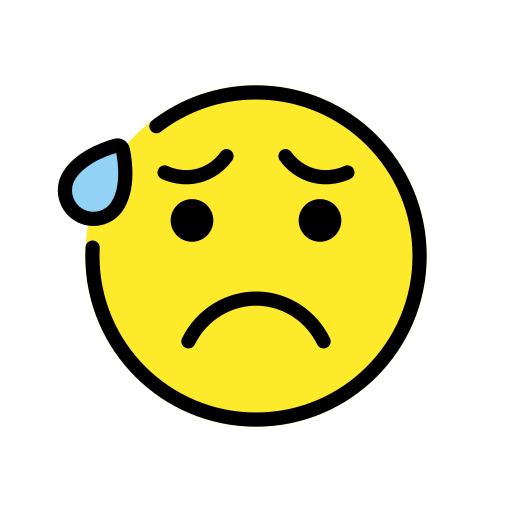 Anxious Face with Sweat, the previous design