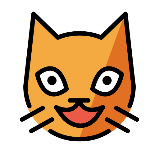 Grinning Cat as drawn by OpenMoji in 15.0