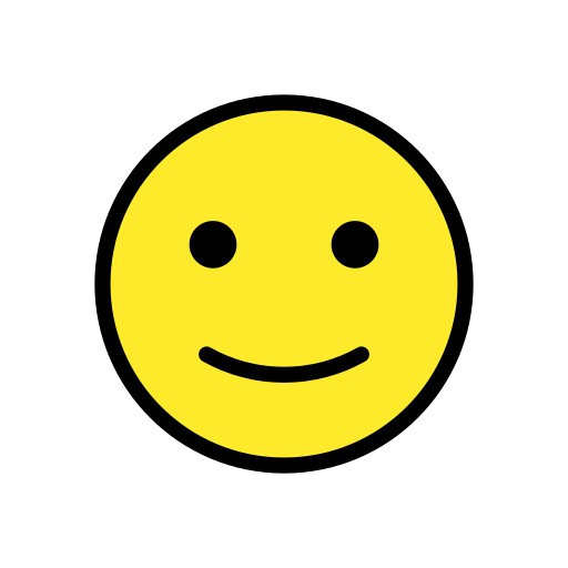 Leicht Lächelndes Gesicht as drawn by OpenMoji in 15.0