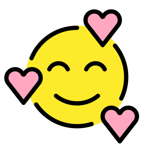 Smiling Face with Hearts, the previous design