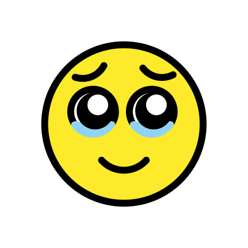 Face Holding Back Tears as drawn by OpenMoji in 15.0