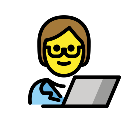 Technologist as drawn by OpenMoji in 15.0