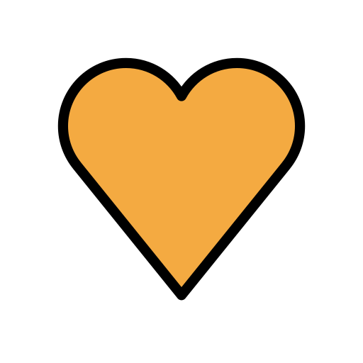 Orange Heart as drawn by OpenMoji in 15.0