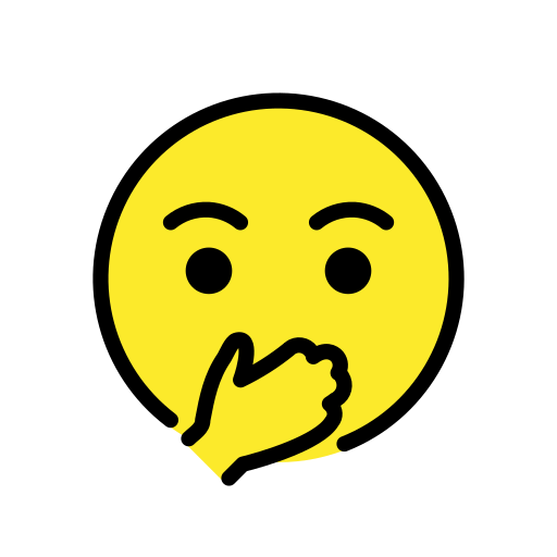 Face with Open Eyes and Hand Over Mouth, the previous design
