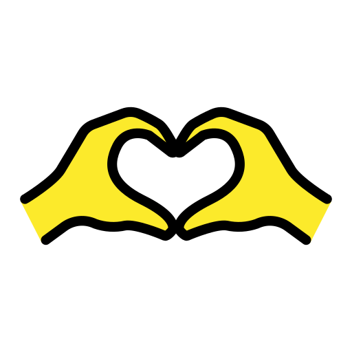 Heart Hands as drawn by OpenMoji in 15.0