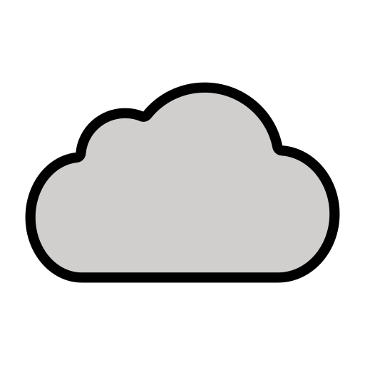 Cloud as drawn by OpenMoji in 15.0