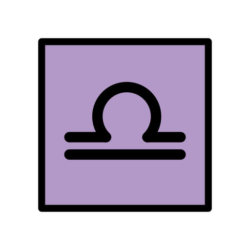 Libra as drawn by OpenMoji in 15.0