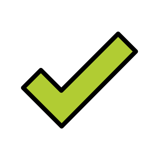 Check Mark as drawn by OpenMoji in 15.0