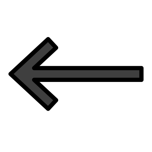 Left Arrow as drawn by OpenMoji in 15.0