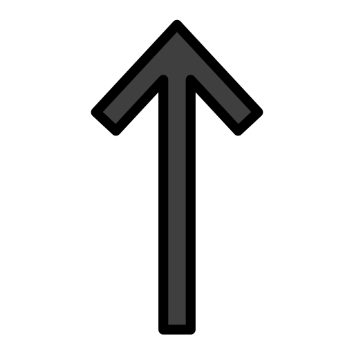 Up Arrow as drawn by OpenMoji in 15.0