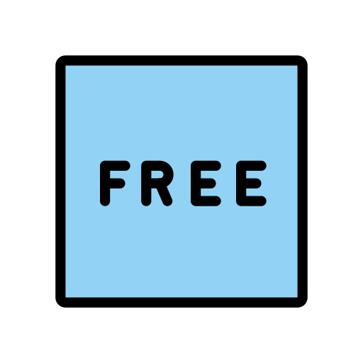 FREE Button as drawn by OpenMoji in 15.1