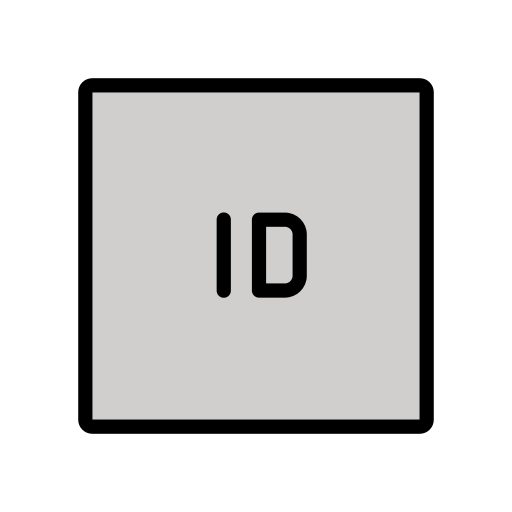 ID Button as drawn by OpenMoji in 15.1