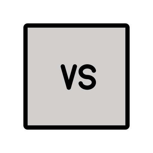 VS Button as drawn by OpenMoji in 15.1