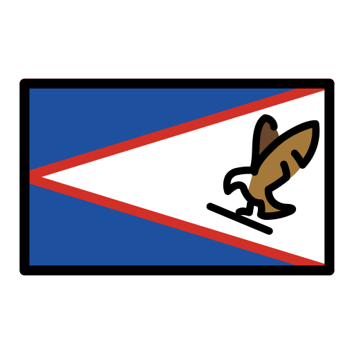 Flag: American Samoa as drawn by OpenMoji in 15.1