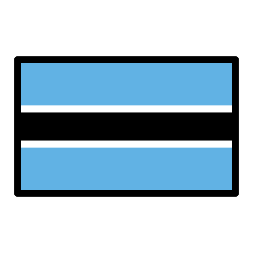 Flag: Botswana as drawn by OpenMoji in 15.1