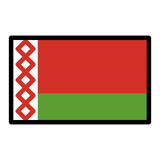 Flag: Belarus as drawn by OpenMoji in 15.1