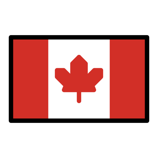 Flag: Canada as drawn by OpenMoji in 15.1