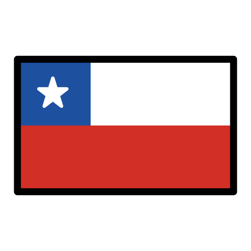 Flag: Chile as drawn by OpenMoji in 15.1