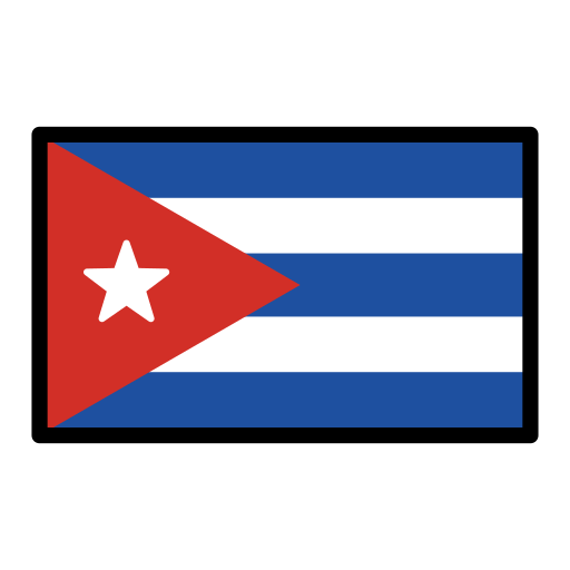 Flag: Cuba as drawn by OpenMoji in 15.1