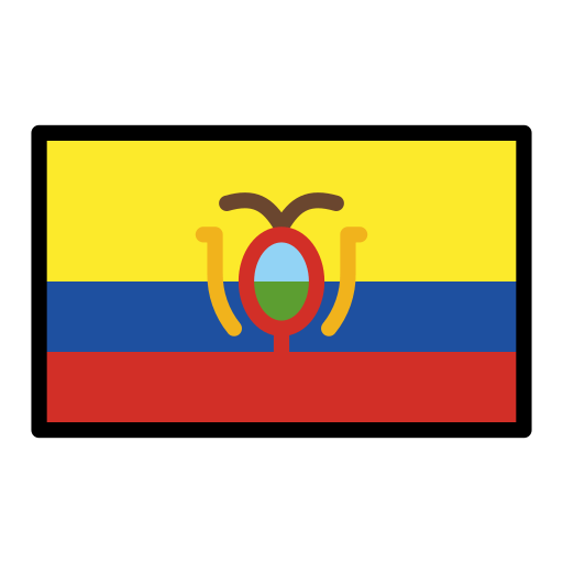 Flag: Ecuador as drawn by OpenMoji in 15.1