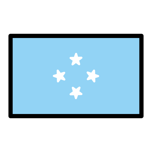 Flag: Micronesia as drawn by OpenMoji in 15.1