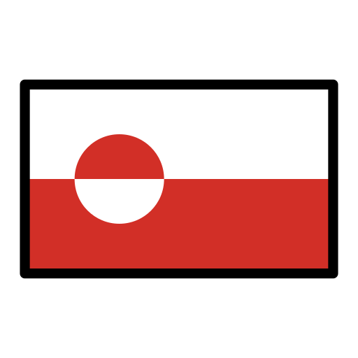 Flag: Greenland as drawn by OpenMoji in 15.1